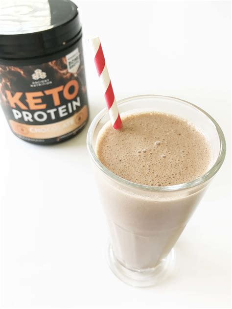 keto chocolate peanut butter milkshake.